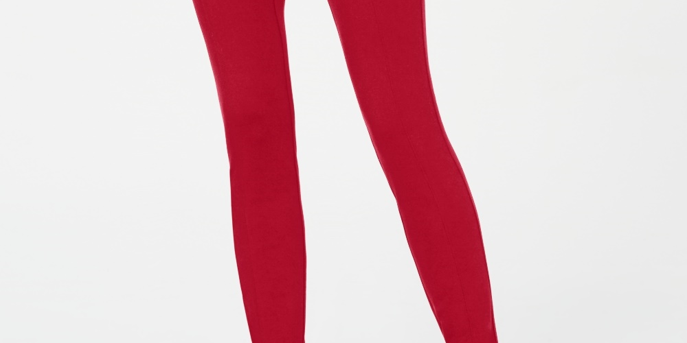 INC International Concepts Women's High Waist Skinny Pants Red Size 4