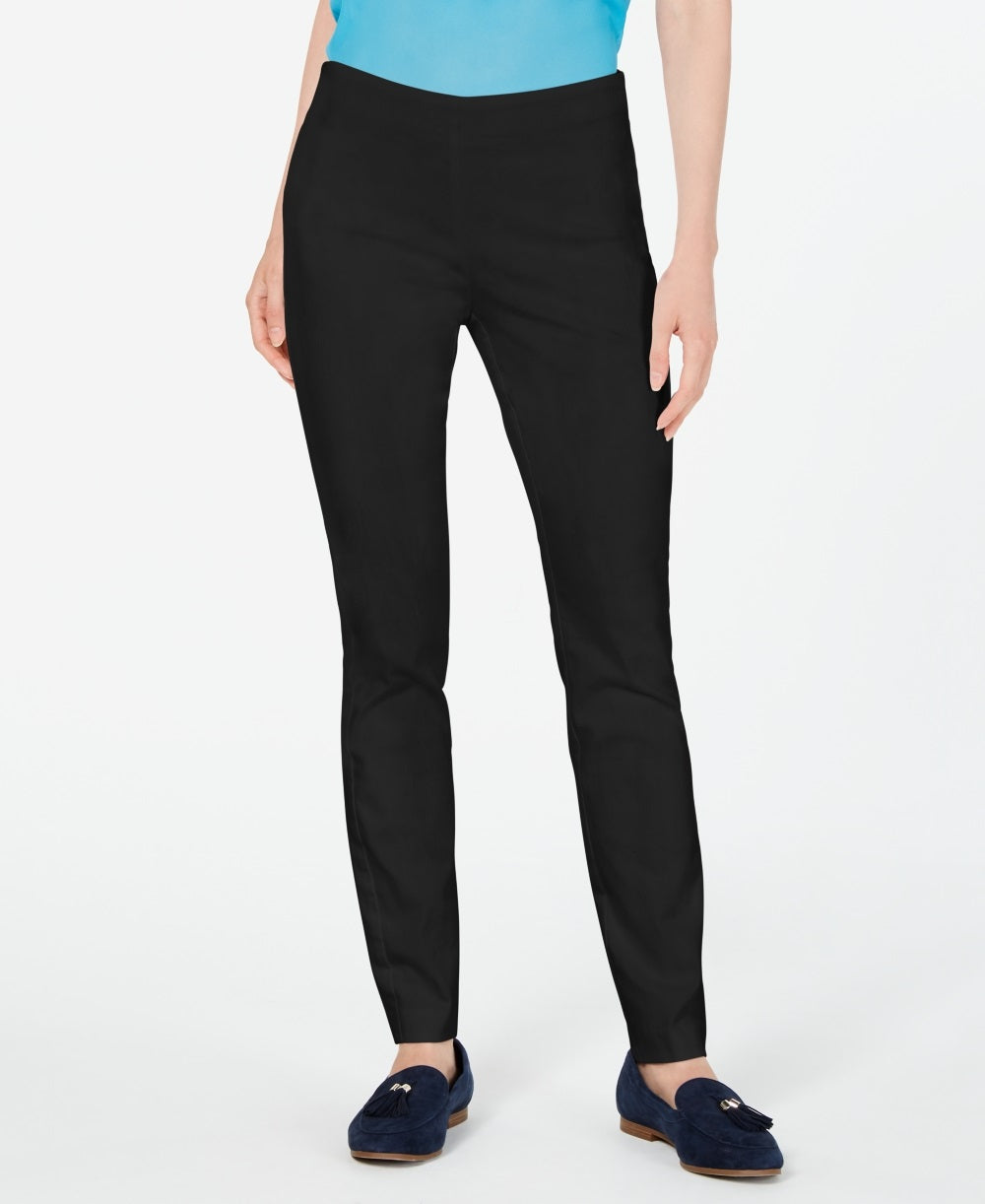 Charter Club Women's Chelsea Stretch Twill Skinny Pants Black Size 14 Petite