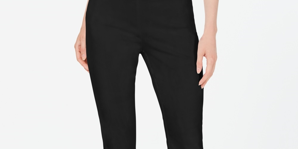 Charter Club Women's Chelsea Stretch Twill Skinny Pants Black Size 14 Petite