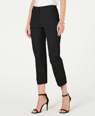 Alfani Women's Cuffed-Hem Ankle Pants Black Size 0 Petite