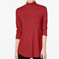 JM Collection Women's Turtleneck Top Red Size X-Small