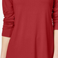 JM Collection Women's Turtleneck Top Red Size X-Small