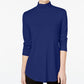 JM Collection Women's Turtleneck Top Blue Size X-Small