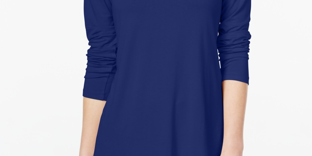 JM Collection Women's Turtleneck Top Blue Size X-Small