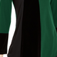 Alfani Women's Asymmetrical Hem Colorblocked Top Green Size Petite Medium