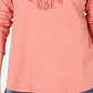 Style & Co Women's Petite Fringed Cowl-Neck Sweater  Pink Size PM