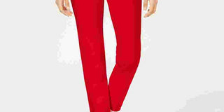 Charter Club Women's Petite Pull-On Ponté-Knit Pants Red Size 2P