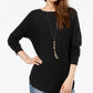 INC International Concepts Women's Sweater Tunic Black Size Petite X-Large