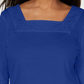 Karen Scott Women's Crochet Square Neck Top Blue Size X-Small