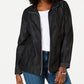 Karen Scott Women's Zip Front Jean Jacket Black Size PS