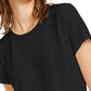 INC International Concepts Women's Tie-Front T-Shirt Black Size Petite Medium