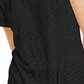 INC International Concepts Women's Tie-Front T-Shirt Black Size Petite Medium