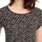 Alfani Women's Printed Round Hem T Shirt Black Size Petite Small