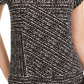 Alfani Women's Printed Round Hem T Shirt Black Size Petite Small