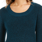 Style & Co Women's Petite Mixed-Stitch Sweater Green PP