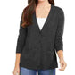 Charter Club Women's Merino Wool V Neck Cardigan Gray Size X-Large