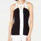 INC International Concepts Women's Colorblocked Tank Top Black Size Petite X-Large
