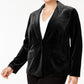 INC International Concepts Women's Velvet Blazer  Black Size 4X