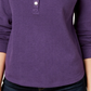 Karen Scott Women's Sport Wing Collar Snap Front Top Purple Size Small