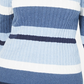 Karen Scott Women's Cotton Striped Cable Knit Sweater Blue Size Petite Small