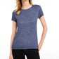 Maison Jules Women's Tie Back Solid T-Shirt Blue Size XX-Large