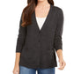 Charter Club Women's Merino Wool V-Neck Cardigan Gray Size XX-Large