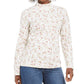 Karen Scott Women's Wheat Fields Printed Mock Neck Top White Size Petite Small