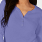 Karen Scott Women's Petite Cotton Henley Shirt  Purple Size Petite