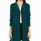 Charter Club Women's Plaid Open-Front Cardigan  Green Size Large