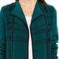 Charter Club Women's Plaid Open-Front Cardigan  Green Size Large