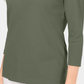Karen Scott Women's Cotton V-Neck Button-Trim Top Green Size X-Large