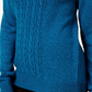 Karen Scott Women's Button Trim Mock Neck Sweater Blue Size X-Small