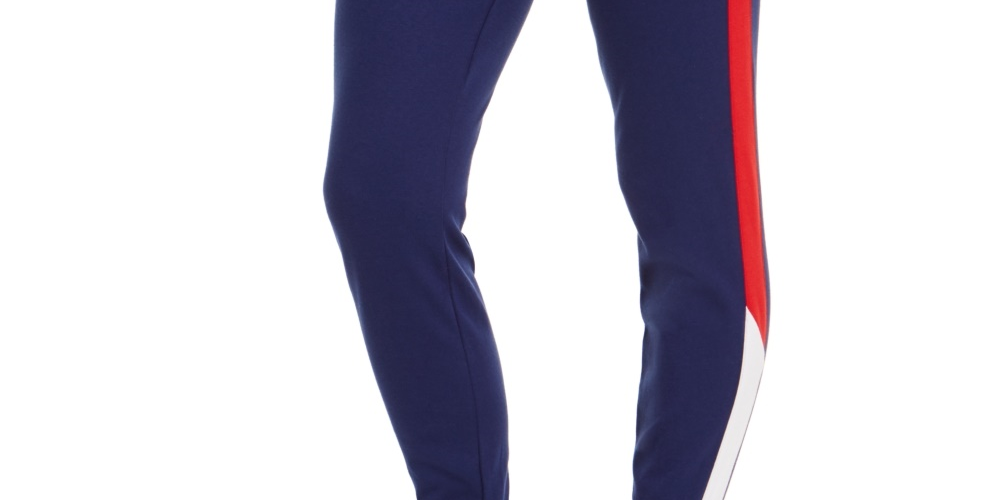 Tommy Hilfiger Women's Sport Colorblocked Jogger Pants Blue Size Small