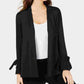 Alfani Women's Tie Sleeve Cardigan Black Size Petite X-Large
