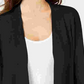 Alfani Women's Tie Sleeve Cardigan Black Size Petite X-Large