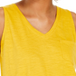 Style & Co Women's Cotton V Neck Tank Top Gold Size Large