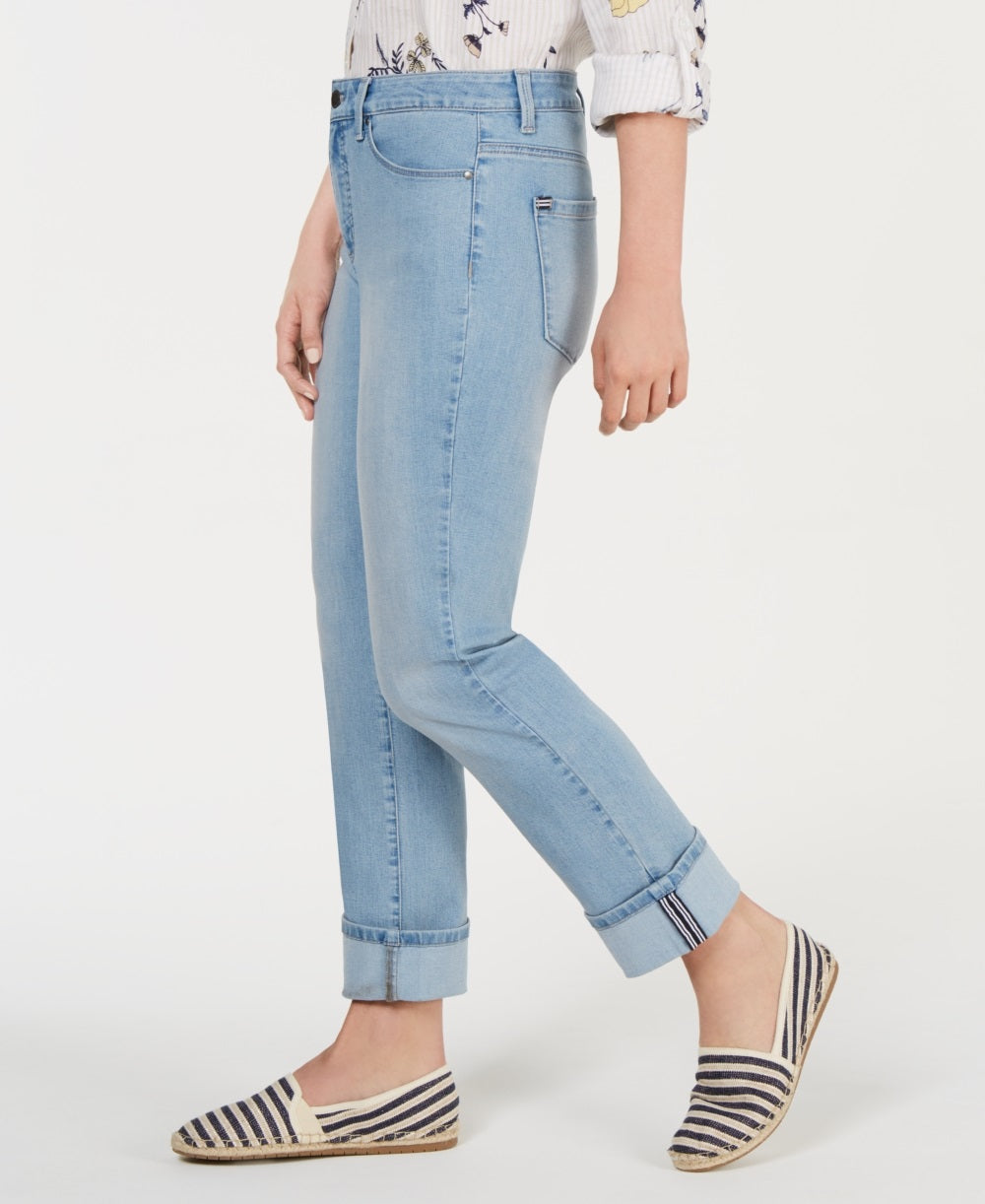 Charter Club Women's Cuffed Tummy Control Jeans Blue Size 18