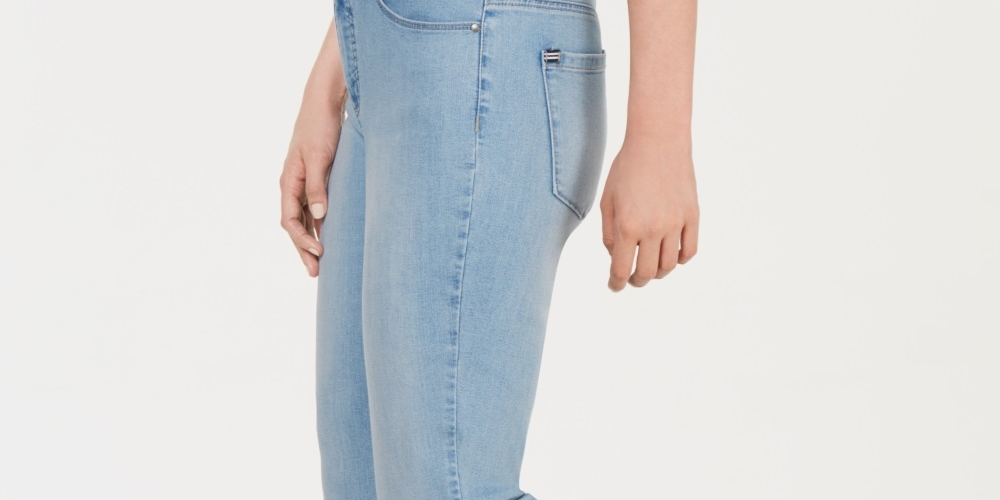 Charter Club Women's Cuffed Tummy Control Jeans Blue Size 18