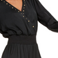 INC International Concepts Women's Studded Smocked Dress Black Size PL