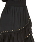 INC International Concepts Women's Studded Smocked Dress Black Size PL
