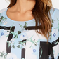 Alfani Women's Petite Printed Angel-Sleeve Blouse Navy Size Petite X-Large