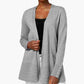 Charter Club Women's Sweater Cardigan Open Front Knit Gray Size X-Large