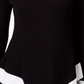 INC International Concepts Women's Petite Colorblocked Handkerchief Hem Top Black Size Petite