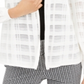Alfani Women's Illusion Plaid Cardigan White Size -XL