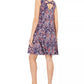 Style & Co Women's Sleeveless Printed Strappy-Back Dress Purple Size Small