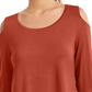 JM Collection Women's Cold-Shoulder Top  Medium Red Size Large