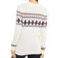 Charter Club Women's Printed Sweater White Size PL