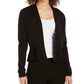 Charter Club Women's Open Front Peplum Cardigan Black Size X-Large
