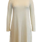 Style & Co Women's Hacci Ribbed Brushed Swing Dress White Size Small