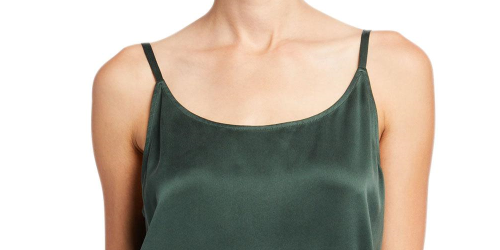 Eileen Fisher Women's Silk Scoop Neck Camisole Green Size 2X